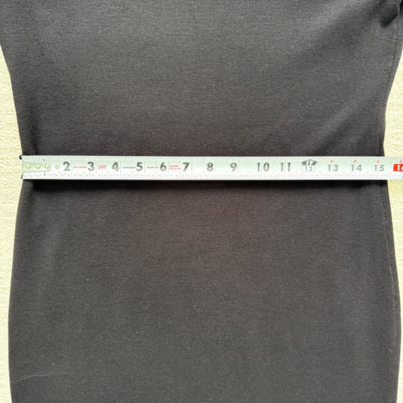 CALVIN KLEIN | Black Gold Studded Knit Sheath Dress Sz M - Picture 5 of 8